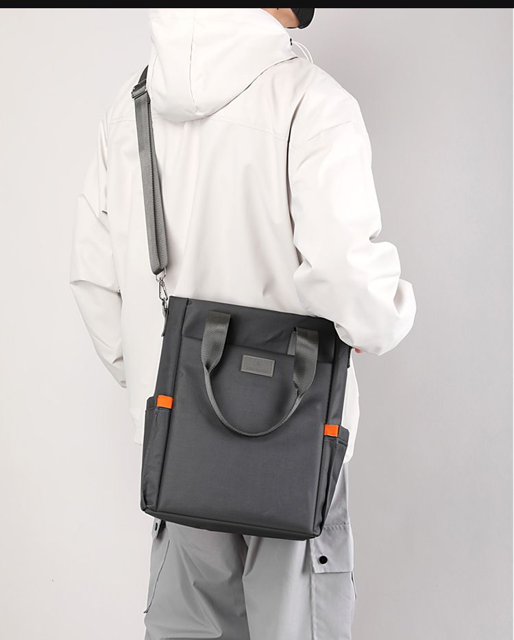 Men's Handbags Light And Large-capacity Computer Bag Men's Business Sense Canvas Hand-held Messenger Bag Leisure Shoulder Bag_voghion.com