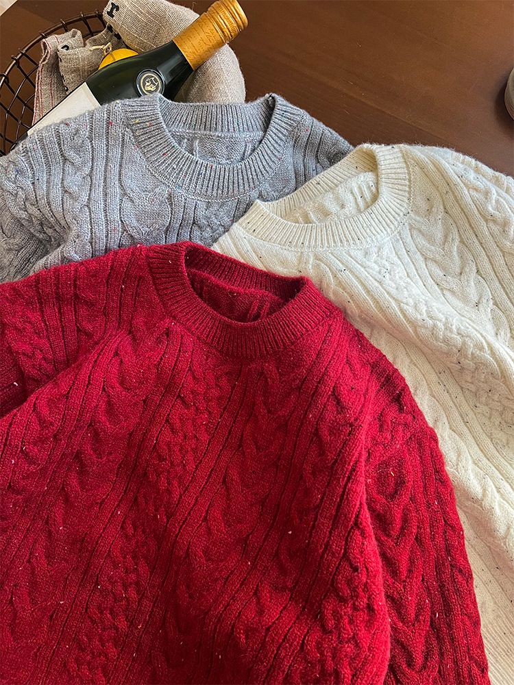 Abbigliamento per bambini Moda invernale per bambini Maglione in velluto elasticizzato colorato Maglione lavorato a maglia caldo e spesso per ragazzi e ragazze_voghion.com