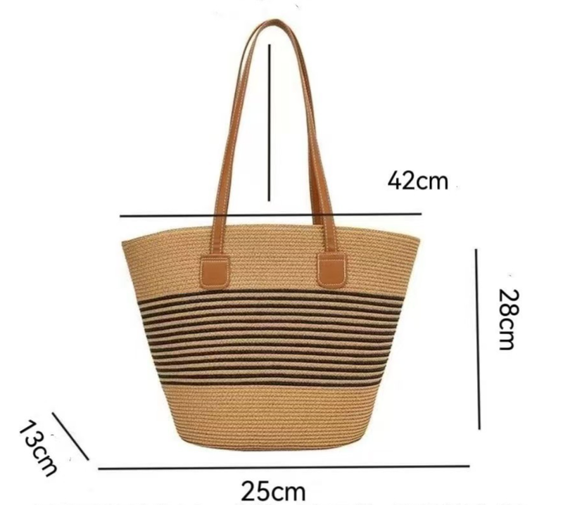 Fabrikanten leveren populaire strohoed, strozak, tweedelige set, zonnehoed, grote rand, grote capaciteit, tote bag-set, strandtas, zomerset_voghion.com