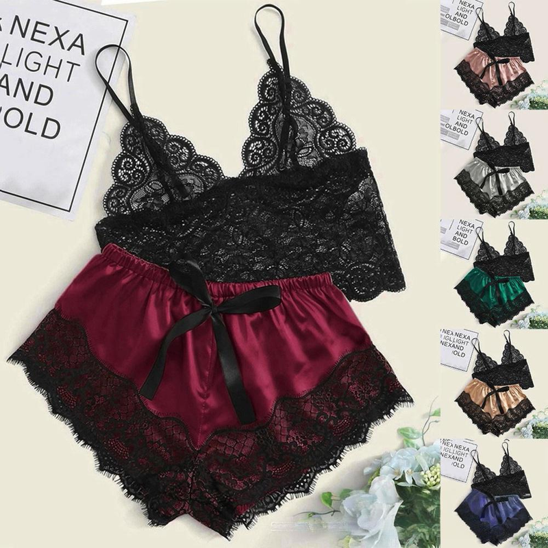 Women's Intimates Pajamas Lace Pajamas Underwear Nightdress_voghion.com