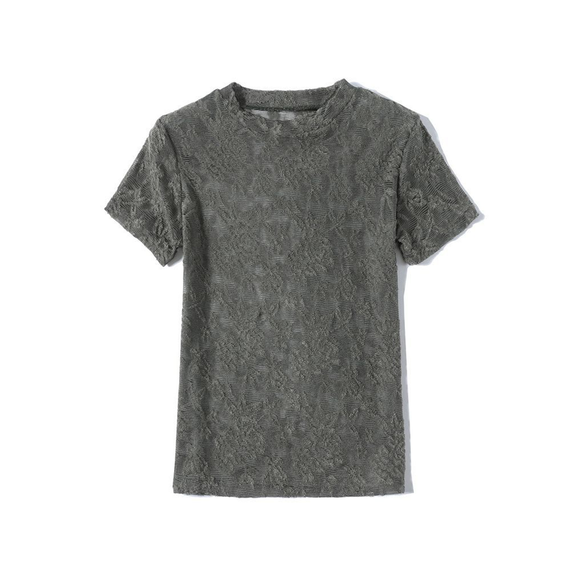 220Lace Short-sleeved T-shirt - Stylish And Form-fitting Summer Blouse With A Fashionable Base Layer For Women_voghion.com