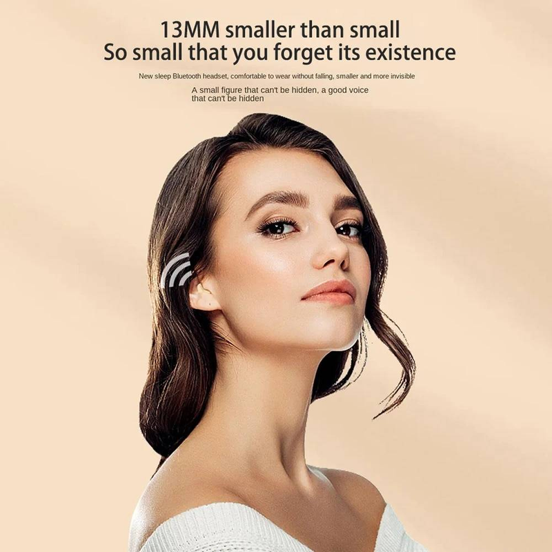 NFC Touch Connect TWS Earbuds,Bluetooth 5.3 Wireless Mini Semi-In-Ear Headphones,Ultra-Small Comfortable Fit,Clear Call Noise Reduction For IOSAndroid_voghion.com