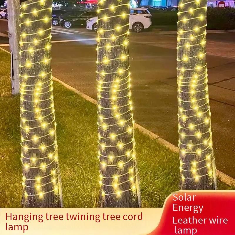 Luci a LED per esterni impermeabili con 8 modalità di illuminazione - Opzioni solari/a spina per decorazioni da giardino, albero di Natale e patio_voghion.com