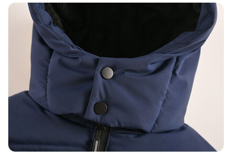 Boys' Winter Jacket With LED Light-Up Design – Thick Insulated Hooded Coat (100-155cm, Black/Army Green/Light Blue/Navy)_voghion.com