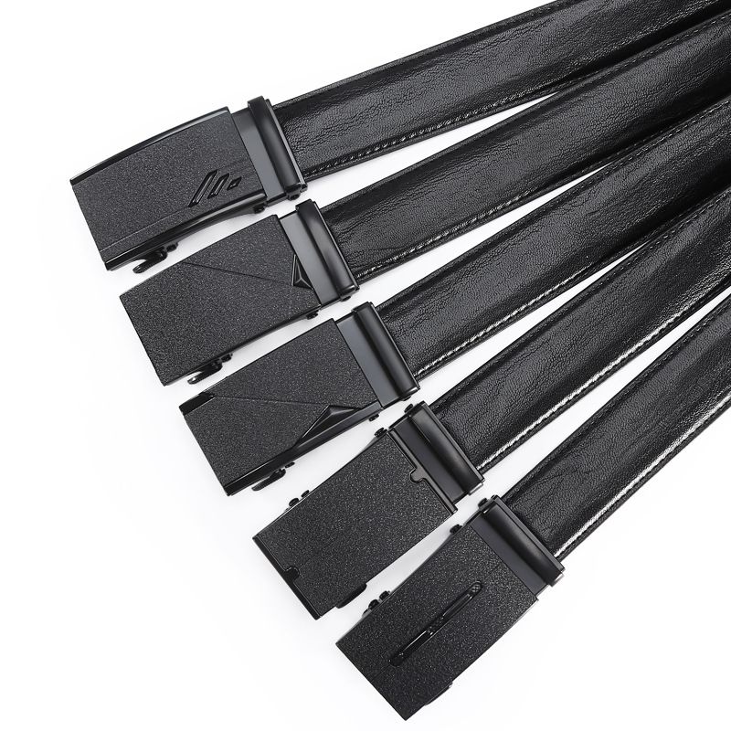 Belt high-end automatic iron buckle head decoration cowhide men's casual belt_voghion.com