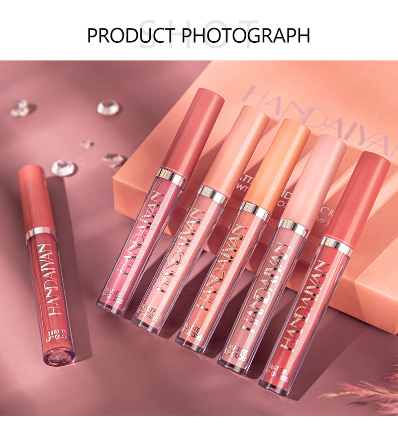 HANDAIYAN Misty Liquid Lipstick Matte Non Staying Cup Color Lip Glaze_voghion.com