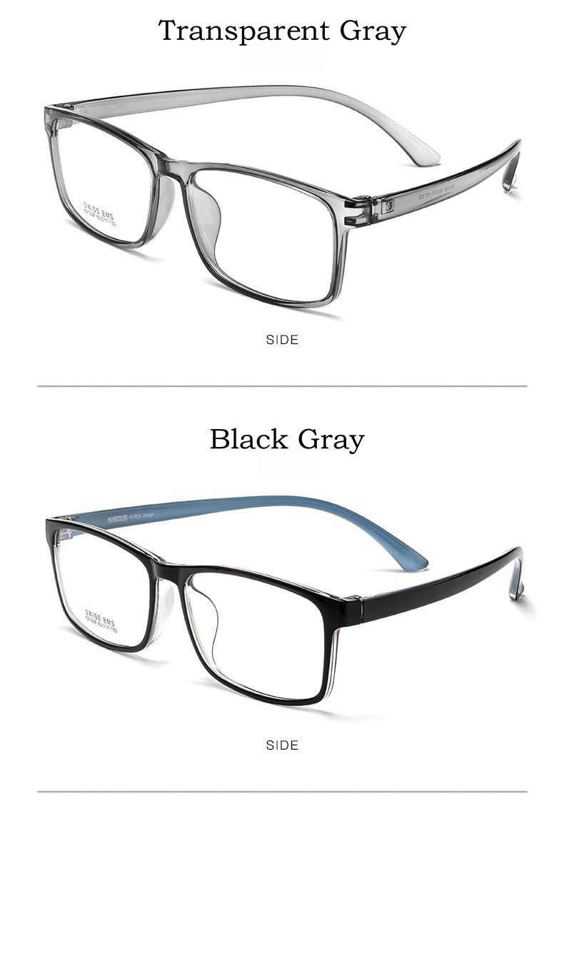 Moda YIMARUILI Occhiali da vista TR90 flessibili ultraleggeri alla moda da donna, comodi, quadrati, grandi, occhiali da vista_voghion.com