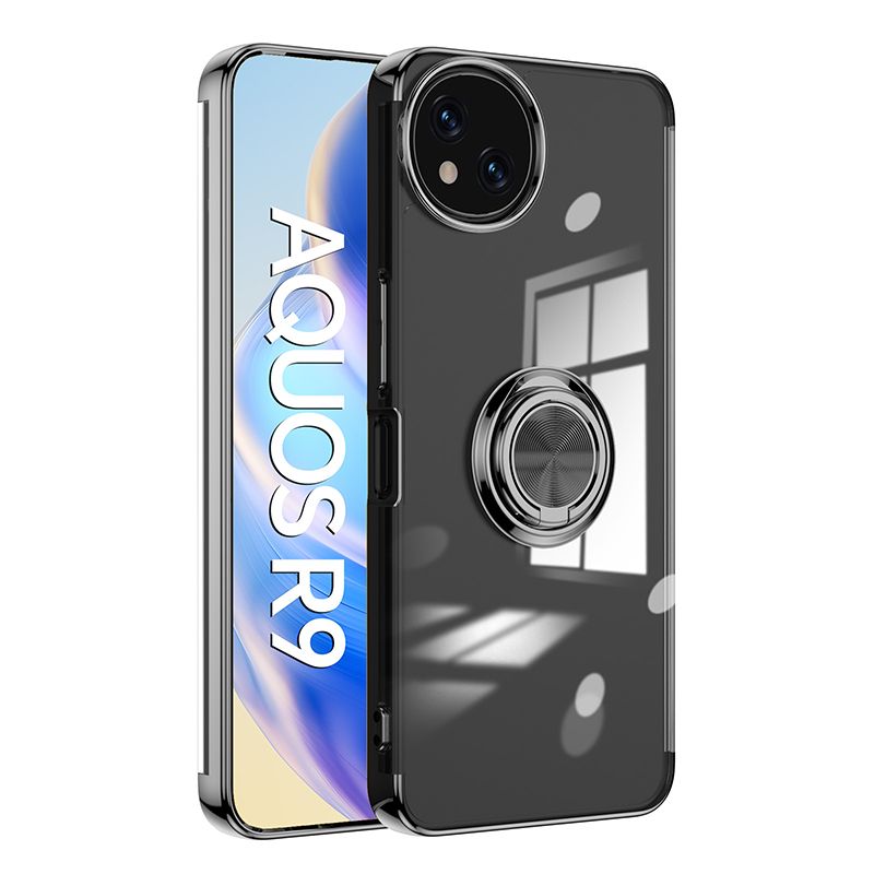 Sense9 galvanizirana prozirna maskica za telefon s integriranim prstenom za Sharp Aquos Wish 4 Sense 9 8 stražnja maskica R9 Pro nosač_voghion.com