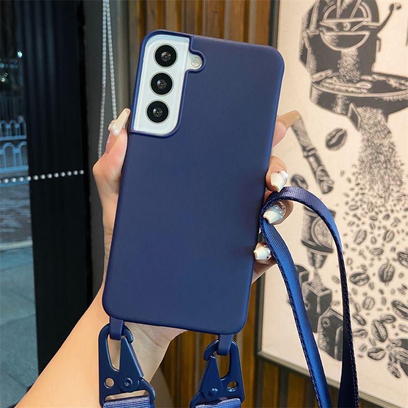 Étui de téléphone à bandoulière pour Samsung Galaxy A16 A06 A55 A15 A05 A05S A35 A25 Coque arrière en silicone TPU souple_voghion.com