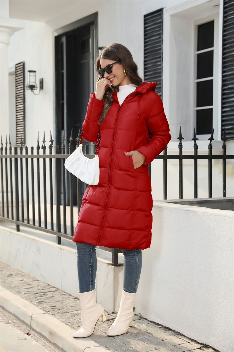 Women's Cotton-padded Coat Women's Mid-length Slim-fitting Cotton-padded Jacket Warm Down-padded Coat Women's Jacket_voghion.com