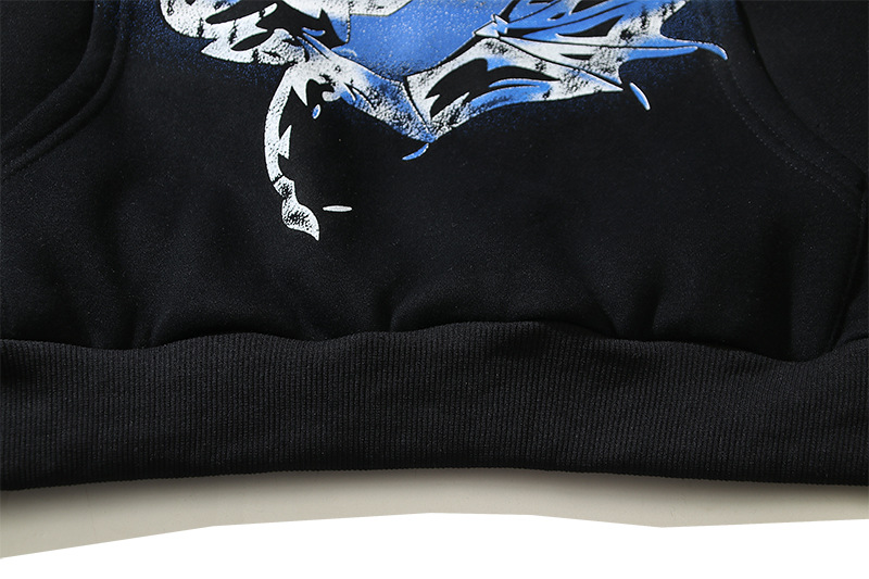 Men's vintage Eagle monogram print hoodie loose-fitting hoodie_voghion.com