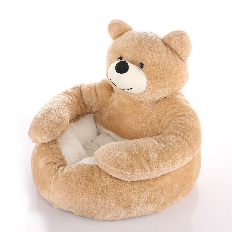 Bear Hug All-Season Semi-Enclosed Warm Sleeping Mat Cat Bed Dog House Pet Nest_voghion.com