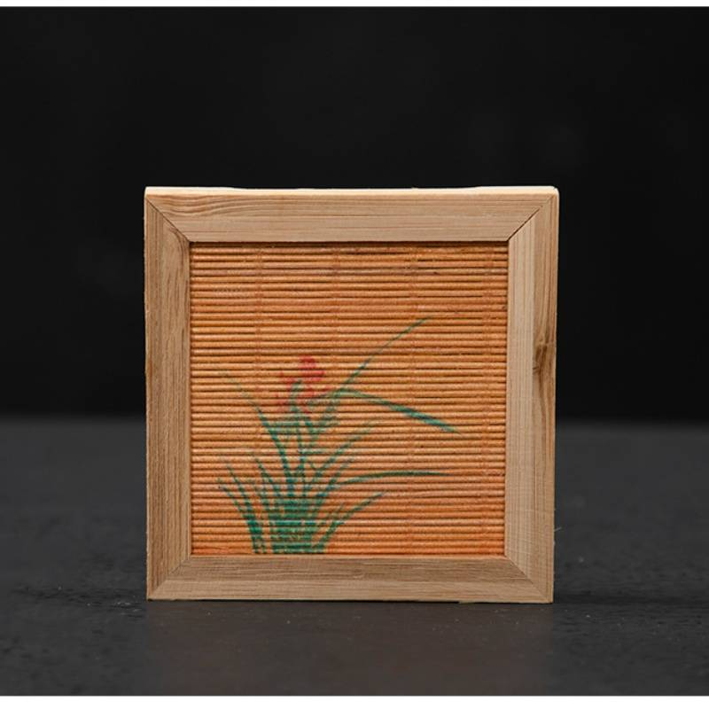 Coasters 1PC Kung Fu Tea Ceremony Bamboo Thermal Insulation Round Wooden Coasters Mosaic Coasters_voghion.com
