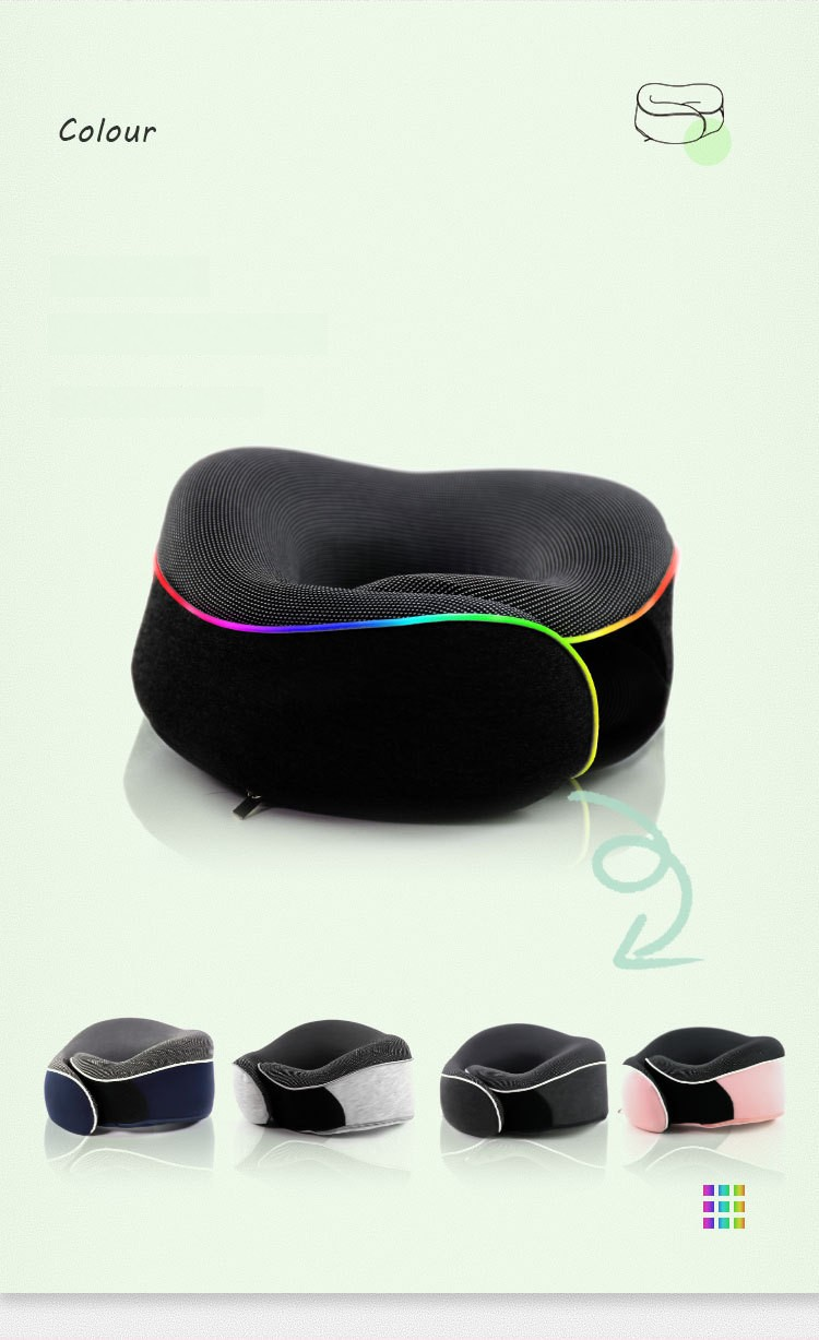 Zero Pressure Pillow, Storage Travel Memory Foam, U Shaped Pillow, Eye Mask Gift Box, Spot Set_voghion.com