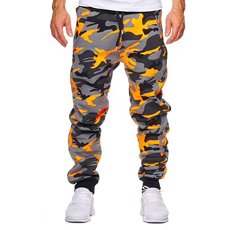 Casual Trousers Colorful Men Pants Anti-shrink Camouflage Jogger Trousers Pockets_voghion.com