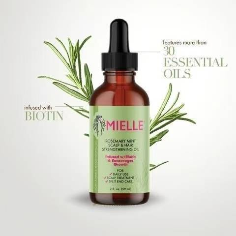 Organiczny olejek wzmacniający skórę głowy, rozmaryn i miętę Mielle_voghion.com