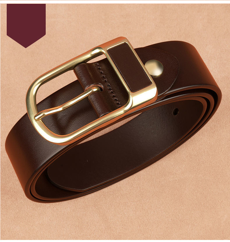 Herrengürtel Retro-Gürtel mit Dornschließe, modischer Herrengürtel für Business und Freizeit, Anzughose, Jeans, Netz, Promi-Stil_voghion.com