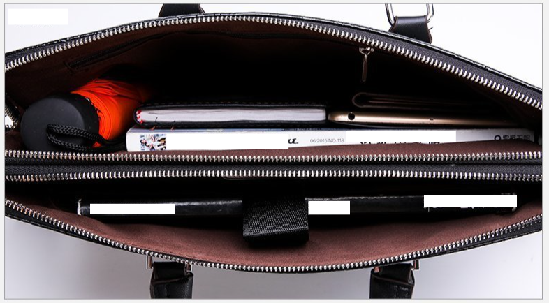 Men's Bag Set Business Fashion Crocodile Pattern Handbag Official Document Computer Gift Bag Men's One-shoulder Diagonal Bag_voghion.com