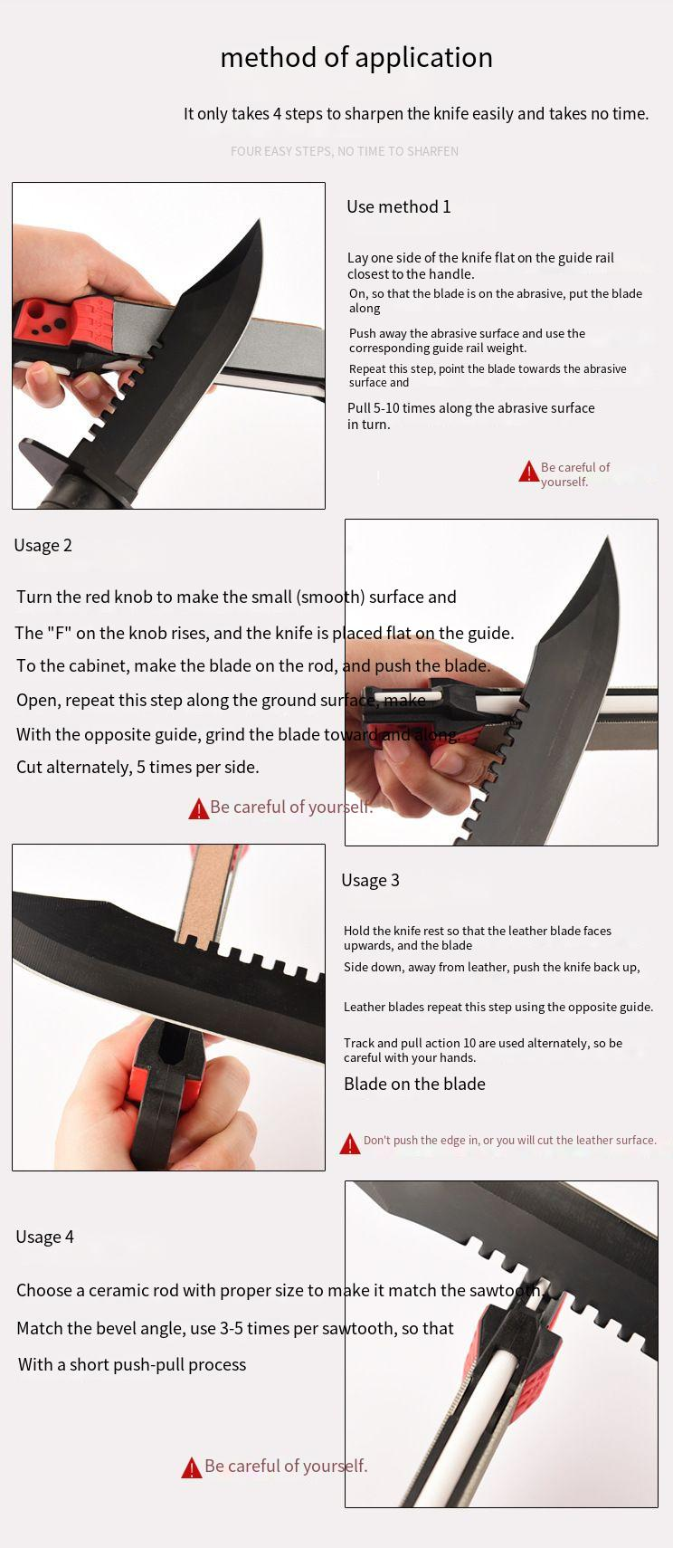 Handheld Sharpening Tool Household Sharpening Stone Kitchen Multi-function Sharpening Device Outdoor Quick Sharpening Device_voghion.com