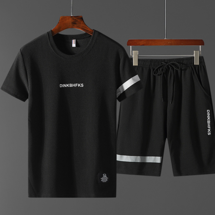 Vêtements pour hommes, shorts amples à manches courtes, deux pièces, vêtements de sport décontractés pour la course à pied_voghion.com