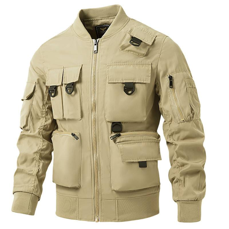"Taktische Bomberjacke für Herren – Wasserdichter Militär-Fliegermantel mit praktischen Taschen (M-6XL, Schwarz/Armeegrün/Khaki/Marineblau)"_voghion.com
