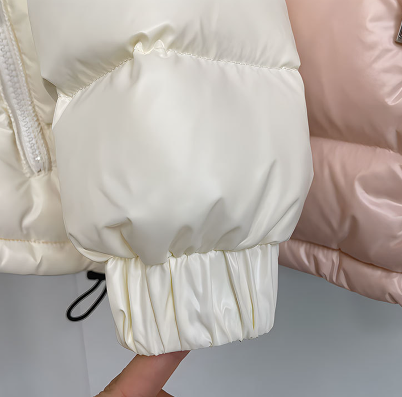 Kids' Short Puffer Jacket With Glossy Finish - Waterproof Winter Coat For Boys & Girls, Thermal Insulated Outerwear_voghion.com