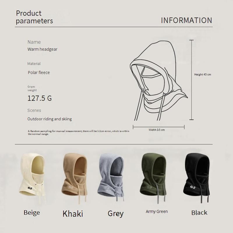 Golovejoy Fleece-Skimaske für den Winter – Winddichter Halswärmer und Gesichtsschutz für Snowboarden, Radfahren, Outdoor-Sport (DMZ96)_voghion.com
