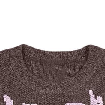 Gothic Unisex Knit Sweater – Dark Academia Crewneck With Intricate Jacquard (M-XXL, Machine-Washable Polyester Blend)_voghion.com