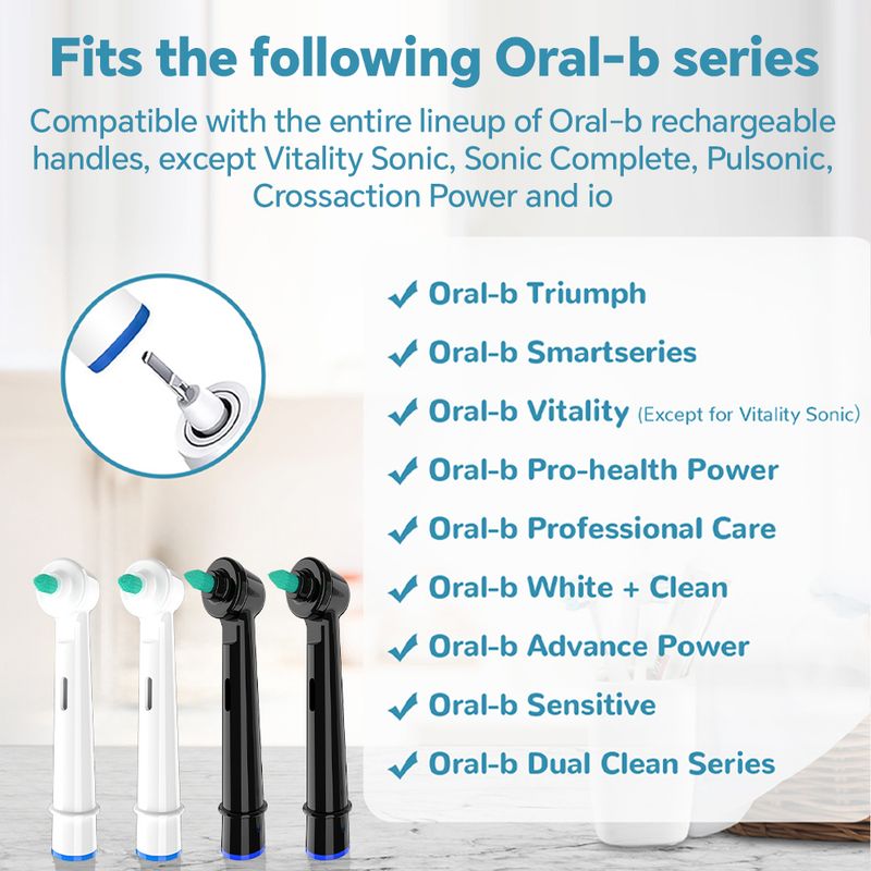 4 Pcs Compatible With Oral B Electric Toothbrushes Replacement Toothbrush Heads, Professional Interdental Brush Head Refills For Clean Between Teeth_voghion.com