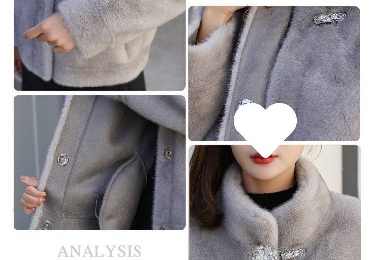 "Luxury Faux Mink Velvet Coat – Winter-Ready Short Jacket In Snow Blue & Classic Colors"_voghion.com