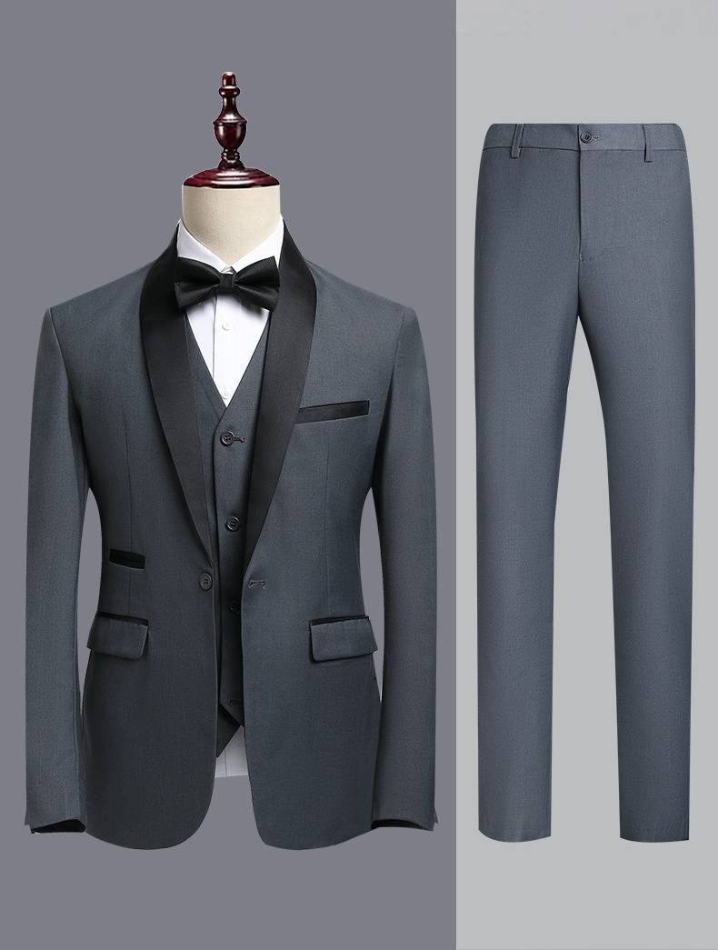 Completo da uomo slim fit premium – Blazer, gilet e pantaloni da lavoro e da cerimonia (nero, blu navy, bordeaux, grigio) – dalla M alla 6XL_voghion.com