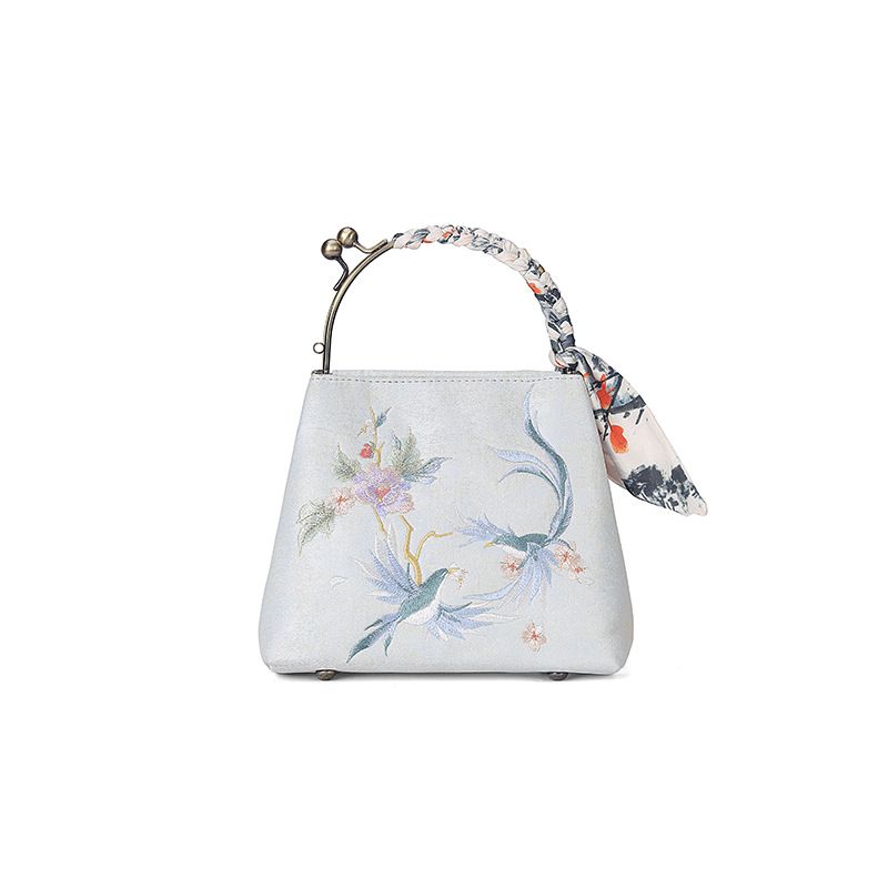 Handbag Ancient Style Cheongsam Banquet Clutch Scarf Embroidered Small Square Bag_voghion.com