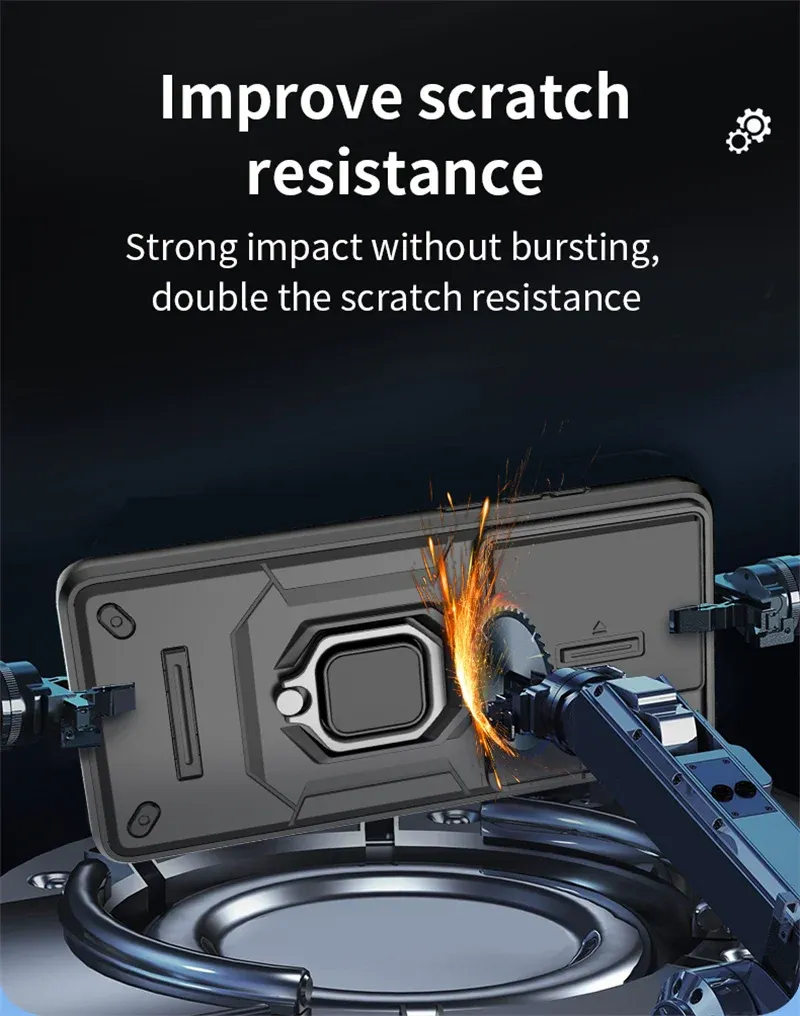 Per OnePlus Nord CE3 Lite N30 Ace 3 2 12R 12 11R 11 Armatura Custodia per telefono con supporto per anello di protezione della lente per fotocamera scorrevole_voghion.com