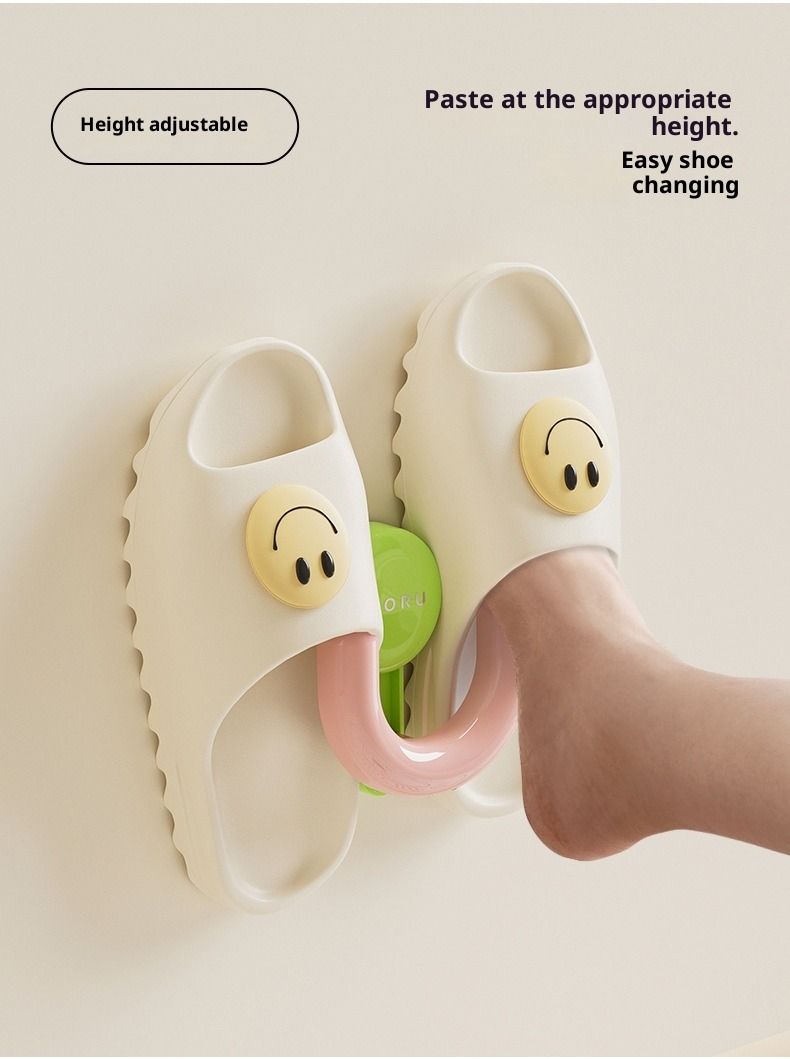 Saugnapf-Hausschuhhalter, Vakuumpresse, starker, nicht stanzender Haken, 5 kg tragender Saugnapf, Klebehaken hinter der Badezimmertür_voghion.com