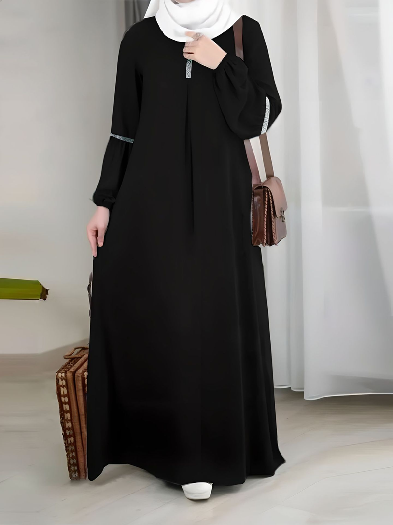 Naiste abaya Lähis-Ida satüüraraabia moe pikkade varrukatega abaya kleit vabaaja litritega päikesekleidi rõivad_voghion.com