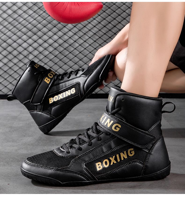 Chaussures pour enfants, chaussures d'entraînement professionnelles pour enfants, chaussures de boxe, de combat, de sanda, de lutte, de sport, de fitness, chaussures d'intérieur pour hommes et femmes_voghion.com