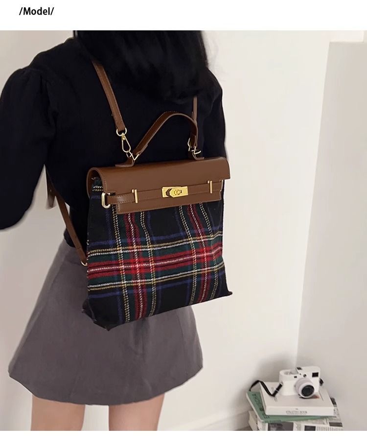 FOUR ONE niche backpack, women's autumn and winter trendy versatile handbag, high-end work commuting backpack_voghion.com
