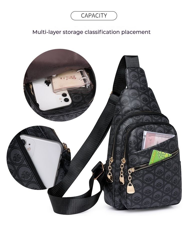 Chest Bag, New Arrival Fashionable And Simple European And American Retro Style Women's Bag, Classic And Versatile Crossbody Bag._voghion.com