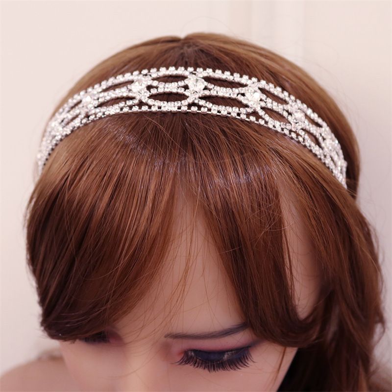 Nuovo temperamento principessa elastico multistrato strass con fascia per capelli, accessorio per capelli regalo alla moda per donna_voghion.com