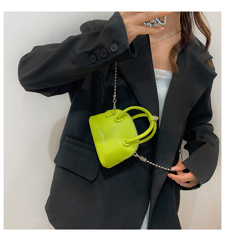 Small Chain Bag For Women 2023 New Fashion Litchi Pattern Mini Shell Bag For Women Fashion Bags Temperament Handheld Oblique_voghion.com