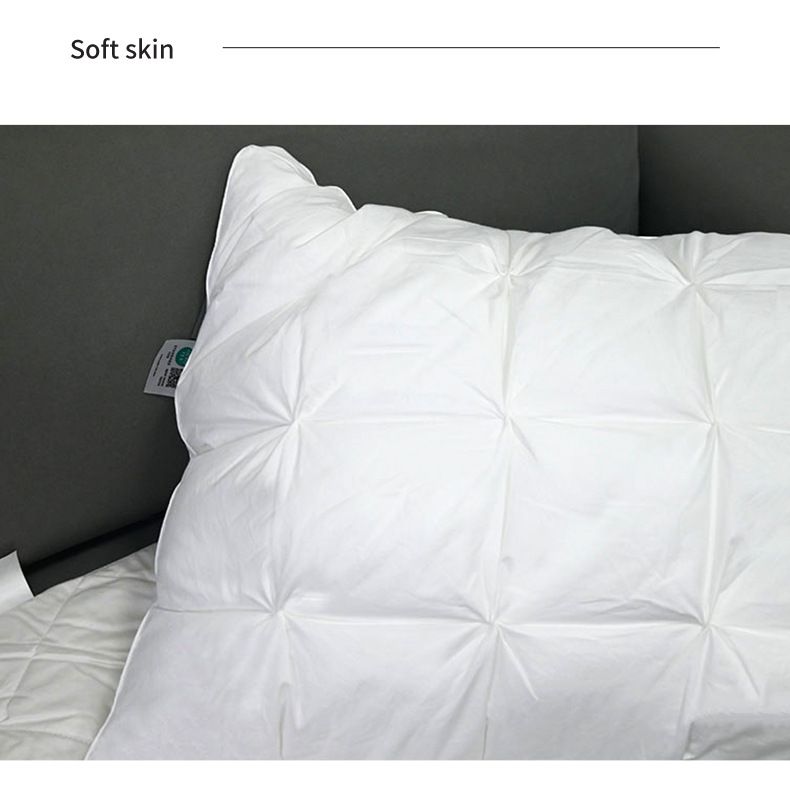 Twist Wave Hotel Pillow - Ultra-Soft Microfiber Low-Profile Pillow For Adults (50x66cm, White, Breathable, Lightweight 1.1-2lbs)_voghion.com