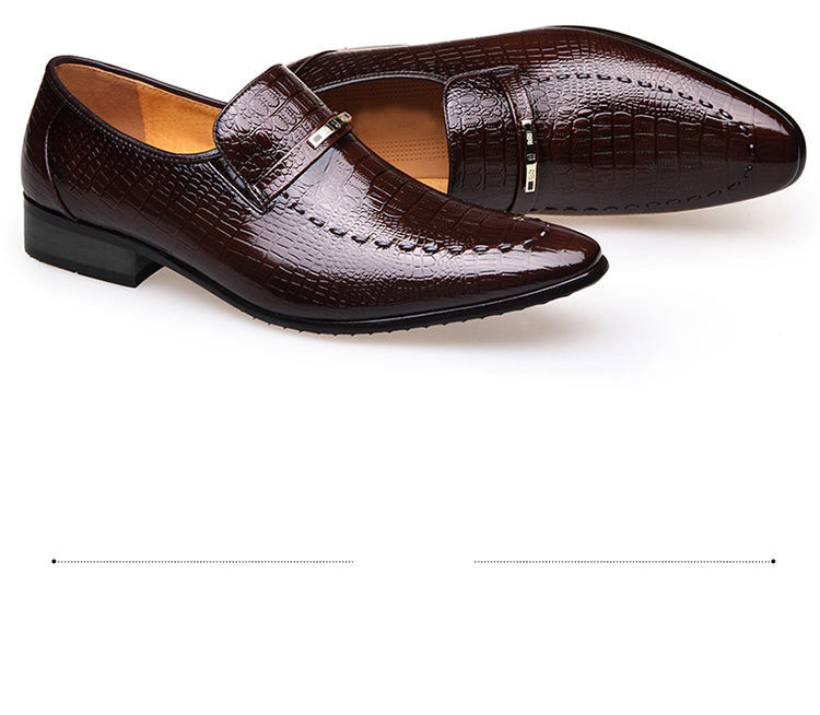 Herrenschuhe Krokodilmuster Herrenlederschuhe große Größen niedrige Herren-Freizeitschuhe geprägte Lederschuhe_voghion.com