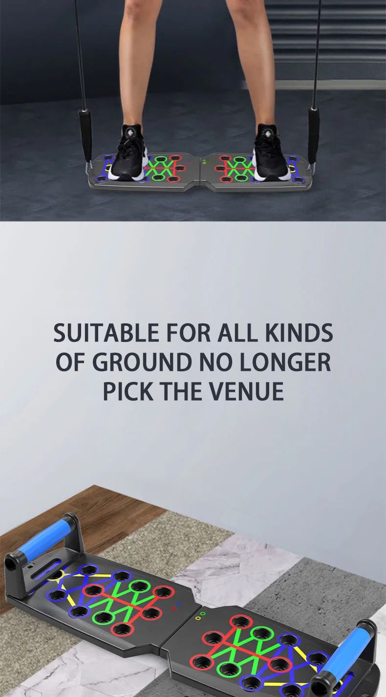 Folding Push-up Board Multifunctional Exercise Table Portable Fitness Equipment Abdominal Enhancement Support Muscle Exercise_voghion.com