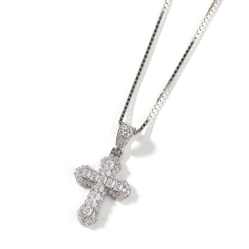 Chaîne de clavicule courte polyvalente en plaqué or avec mini croix tendance pour femme, bijou tendance en diamant_voghion.com