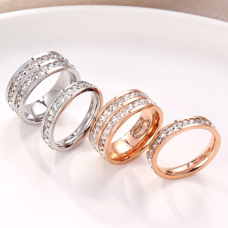 Titanium steel ring instantly emits a sky full of stars, fashionable couple matching ring without fading, women's men's light luxury ring_voghion.com