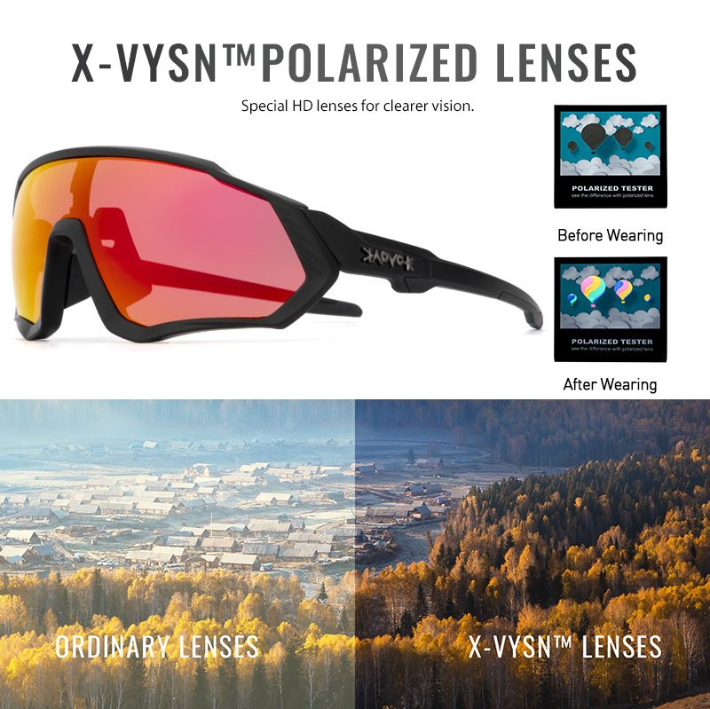 Nouvelles lunettes de cyclisme Kapvoe, lunettes de protection oculaire polarisées pour sports de plein air, lunettes de VTT de route_voghion.com