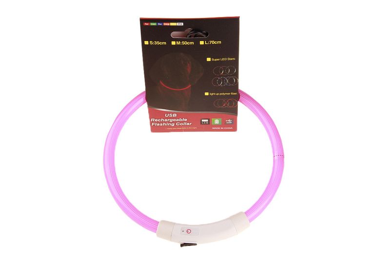 Collier lumineux LED rechargeable pour animaux de compagnie, idéal pour les promenades nocturnes_voghion.com