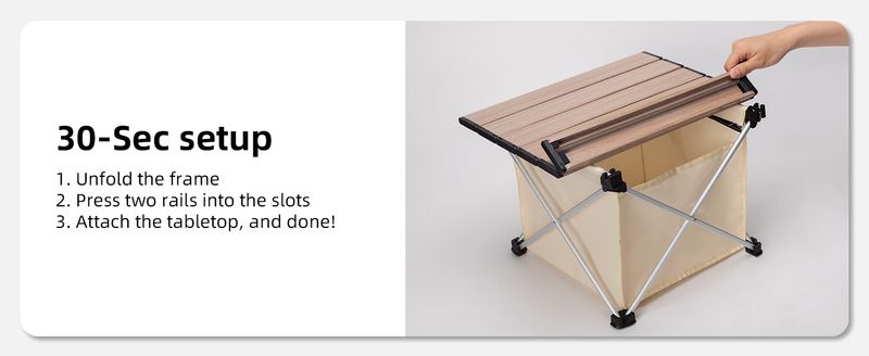 Stół kempingowy Qunature składany z workiem 600D stół piknikowy do 15 kg_voghion.com