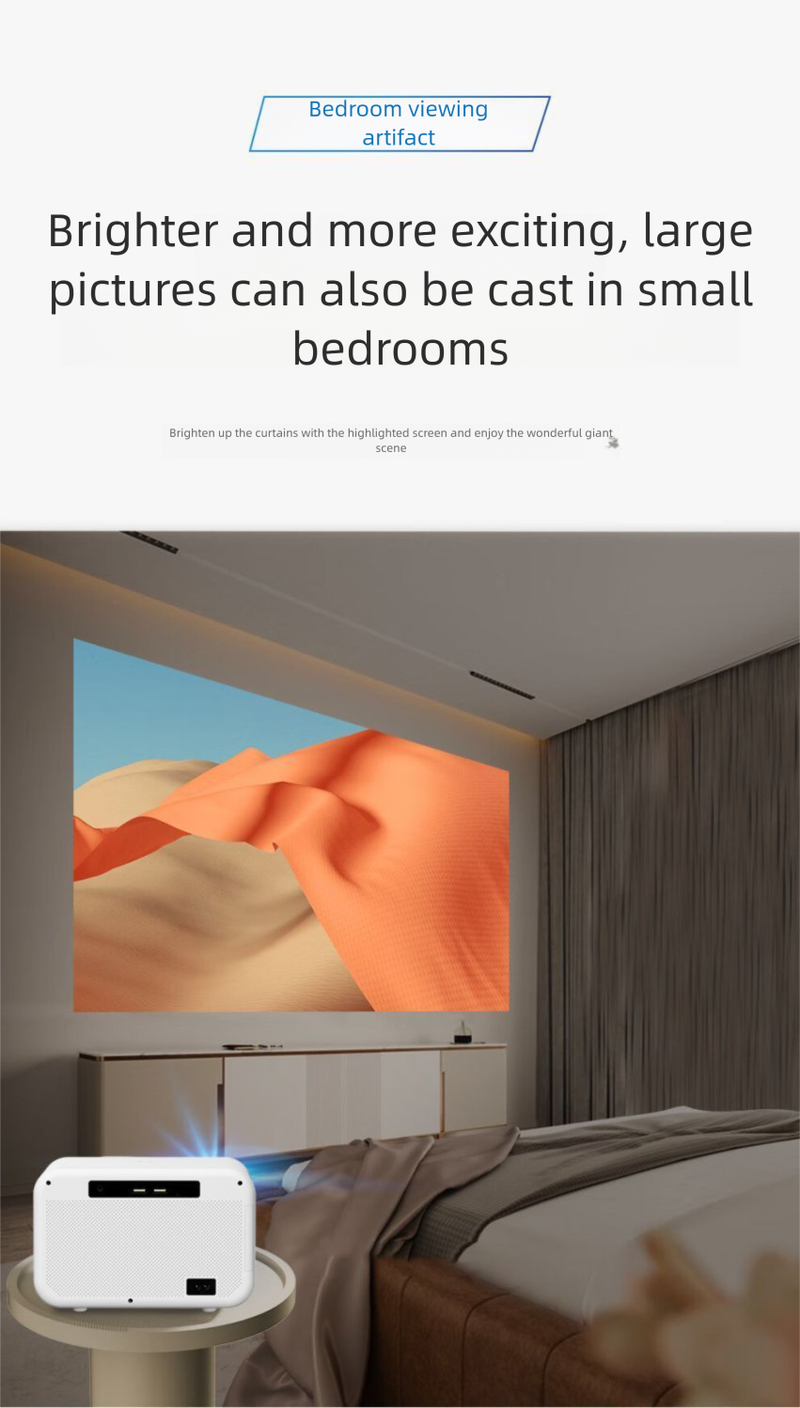 Proiettore Micro Shadow 2025 Ultra HD per casa, camera da letto, dormitorio, studenti, piccolo 5G collegabile allo schermo del telefono cellulare_voghion.com