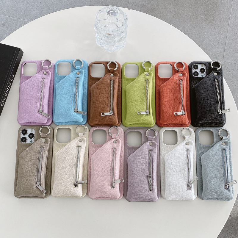 Mobile phone case coin purse card holder mobile phone case suitable for iPhone15 mobile phone case Apple 13promax protective cover 12 women_voghion.com